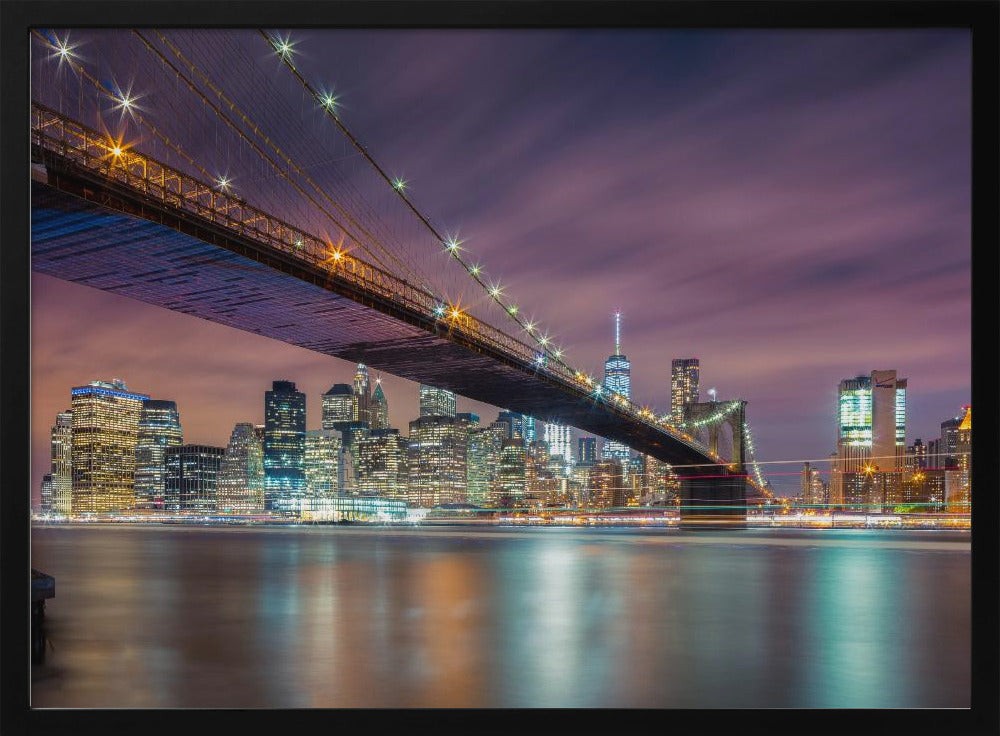 Brooklyn Bridge bei Nacht | Poster