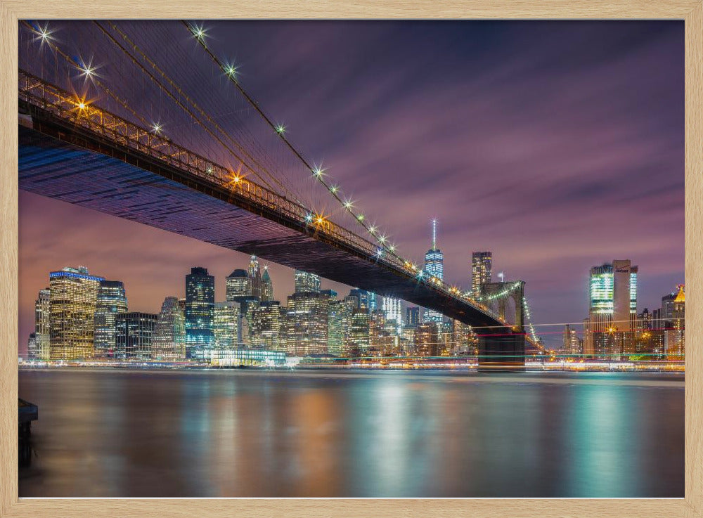 Brooklyn Bridge bei Nacht | Poster