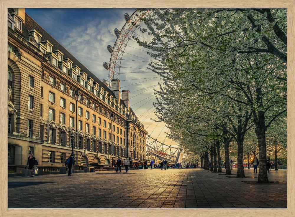 Letztes Tageslicht am London Eye | Poster