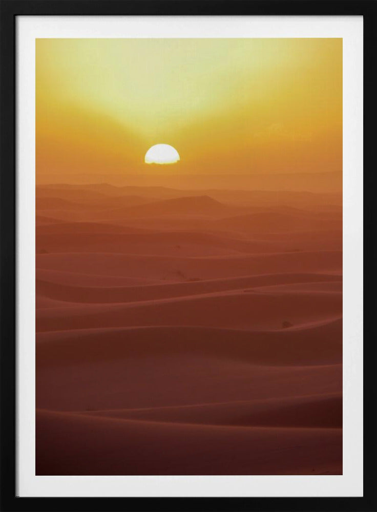 Sonnenuntergang über den Dünen | Poster