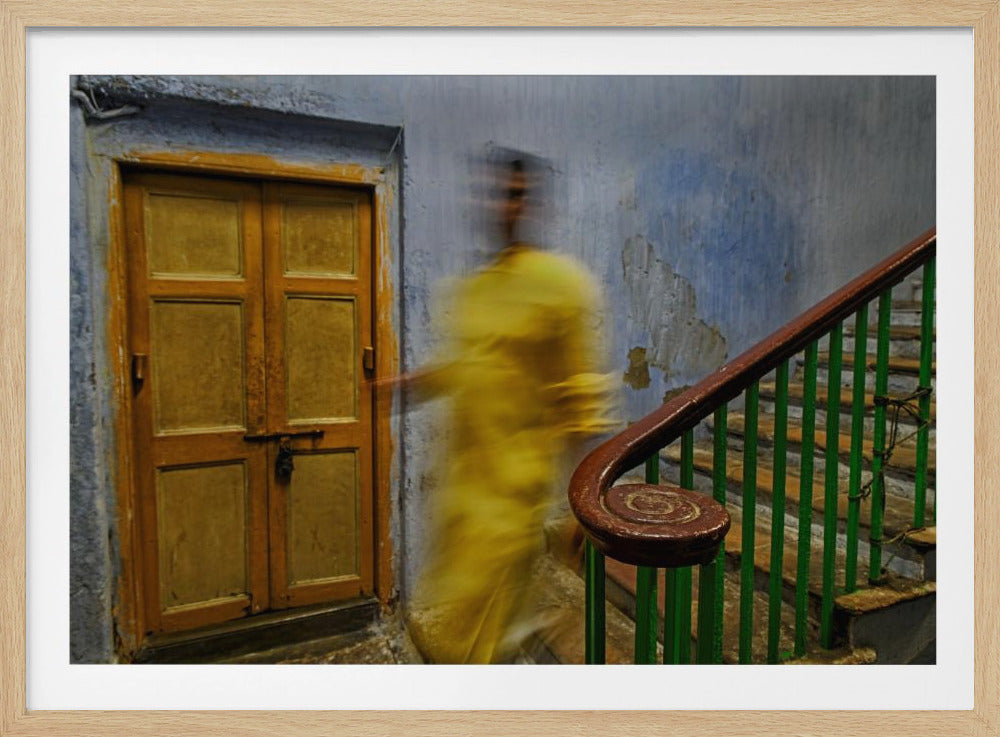Mann im Treppenhaus | Poster