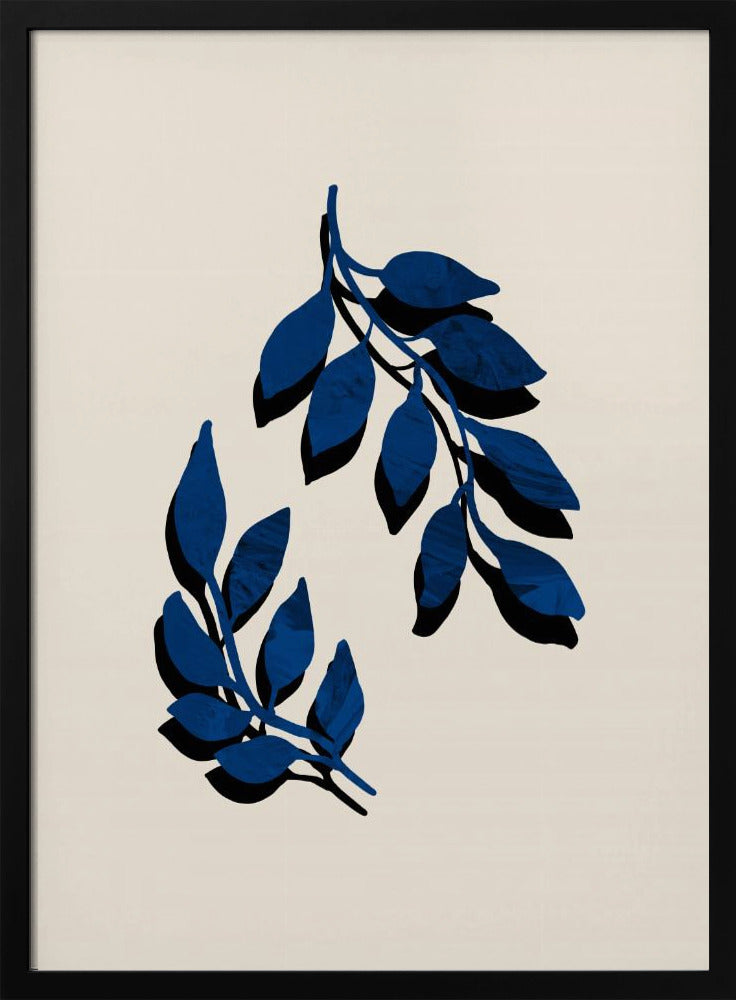 Blauer Zweigpinsel | Poster