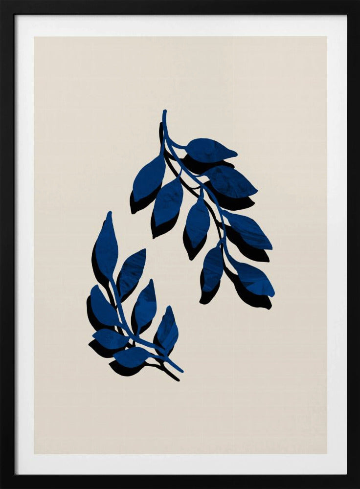 Blauer Zweigpinsel | Poster