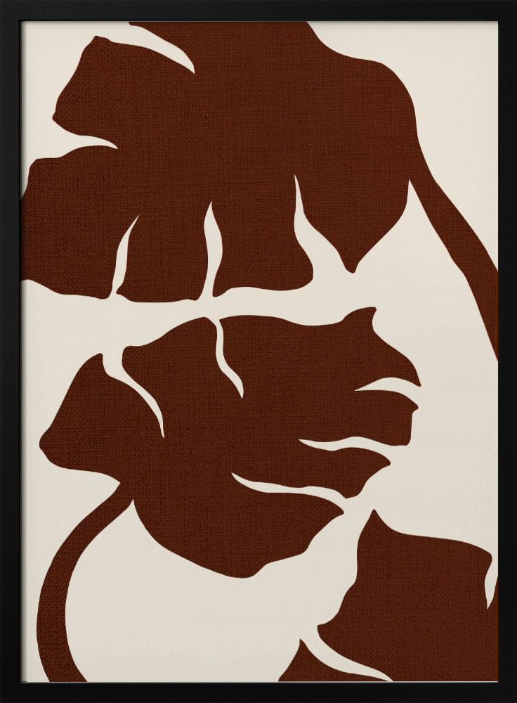 Monstera Leinwand Braun | Poster