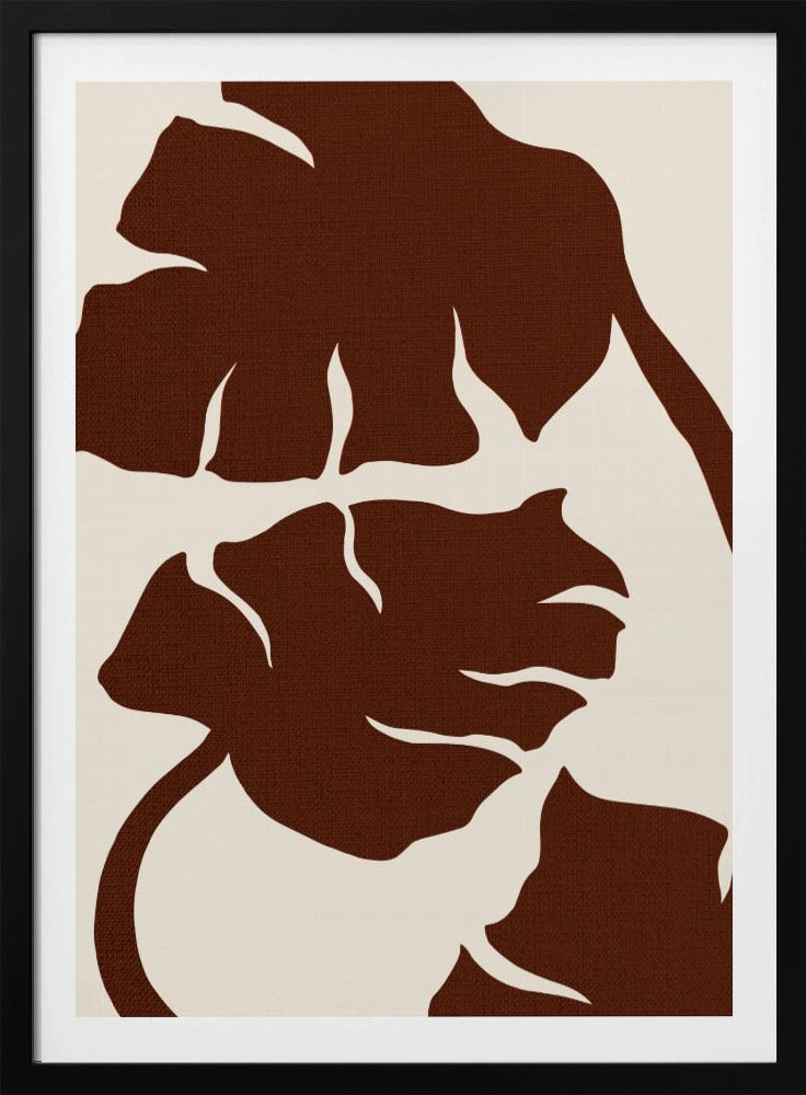 Monstera Leinwand Braun | Poster