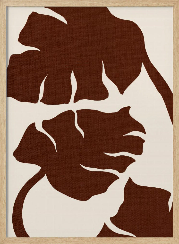 Monstera Leinwand Braun | Poster