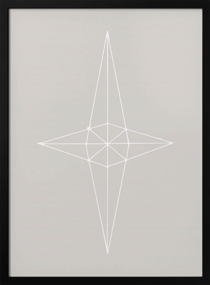 Gitterstern Grau | Poster