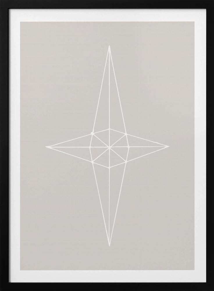 Gitterstern Grau | Poster