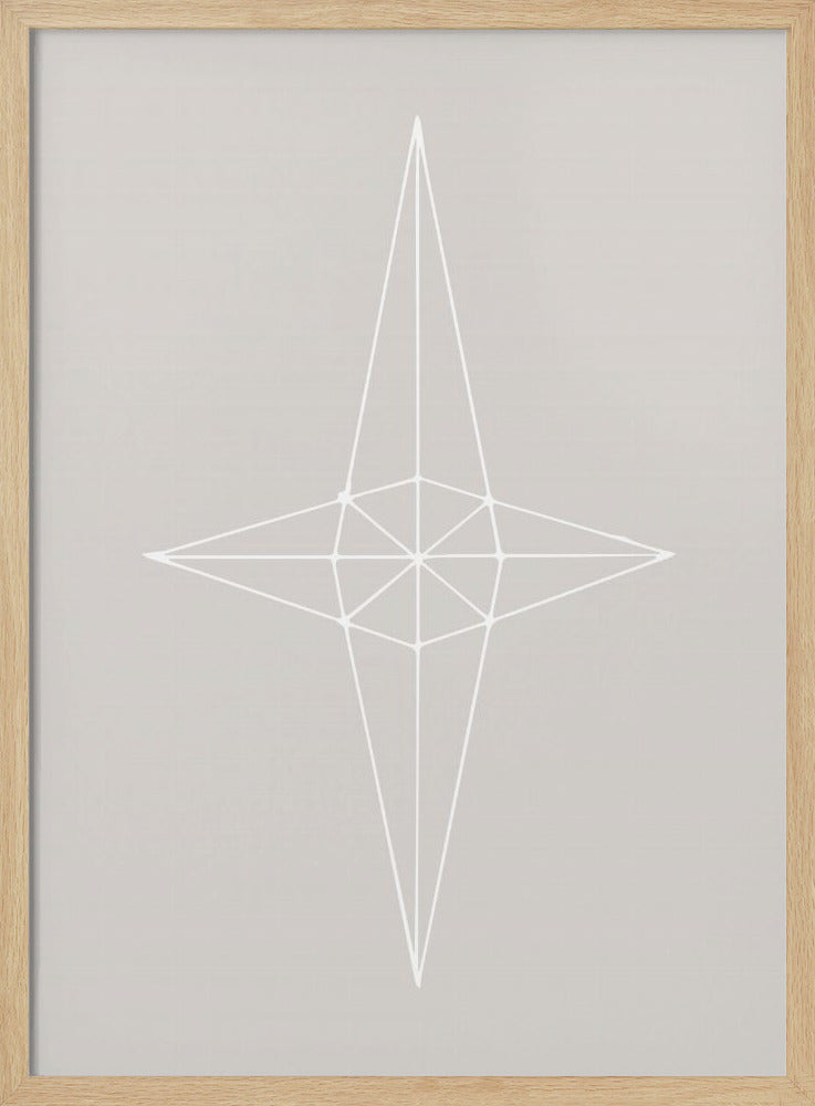 Gitterstern Grau | Poster
