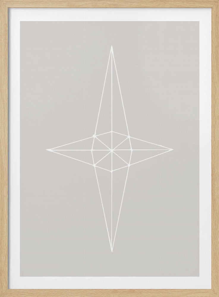 Gitterstern Grau | Poster