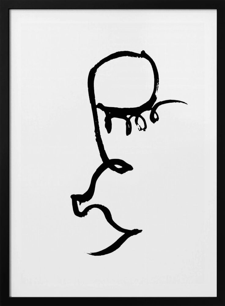 Halbes Gesicht Schwarz | Poster