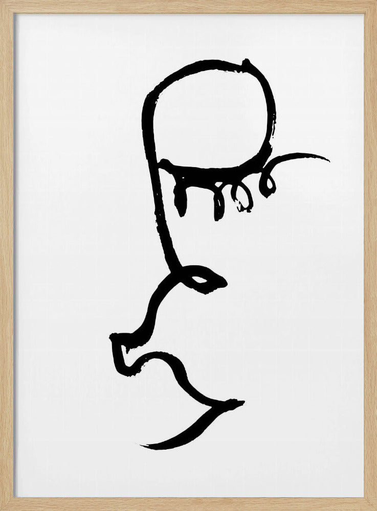 Halbes Gesicht Schwarz | Poster