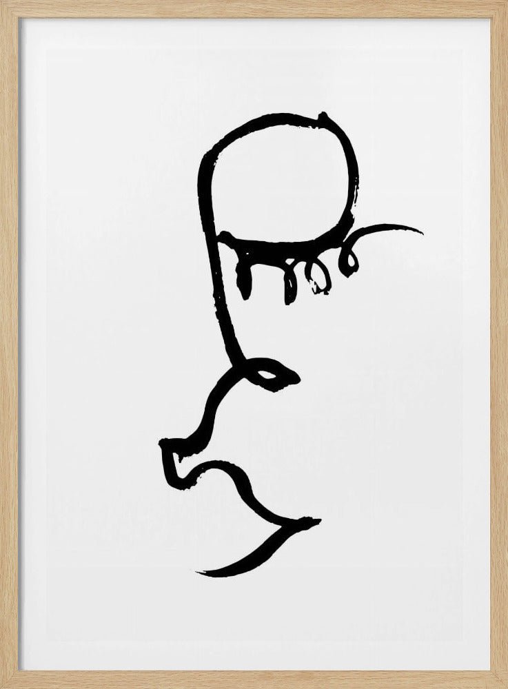 Halbes Gesicht Schwarz | Poster