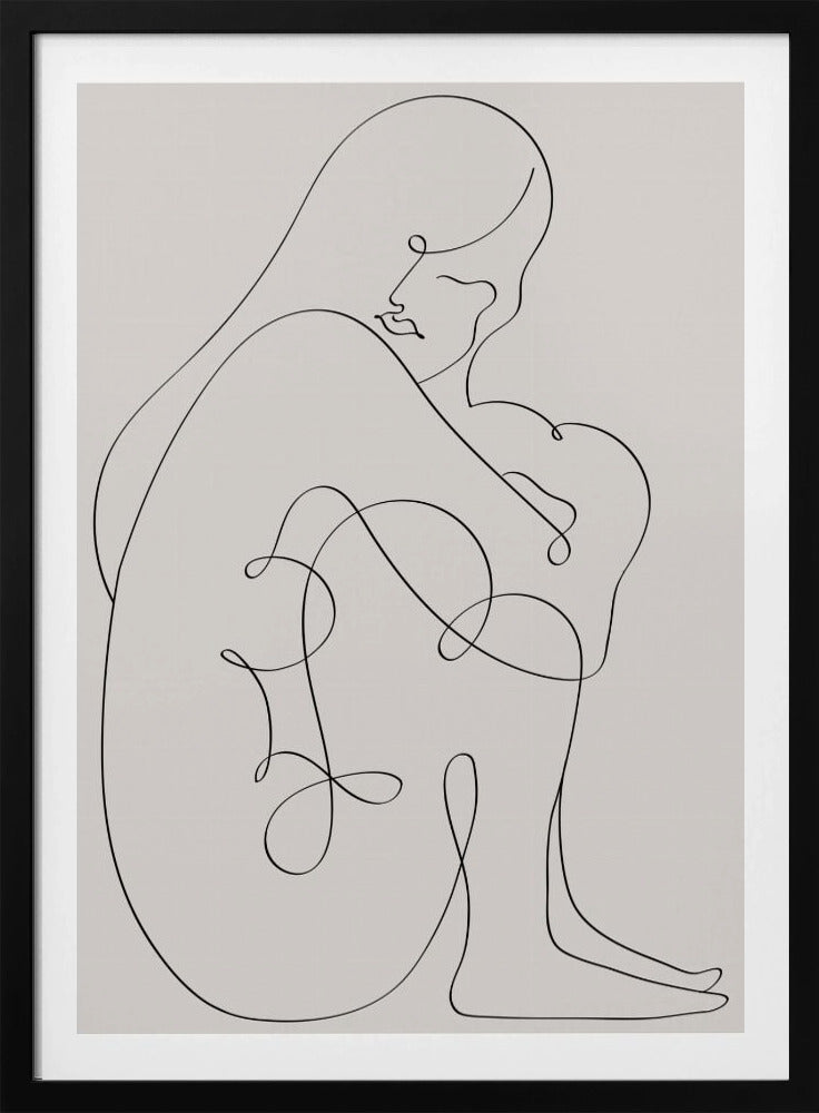 Frau Linien Schwarz | Poster