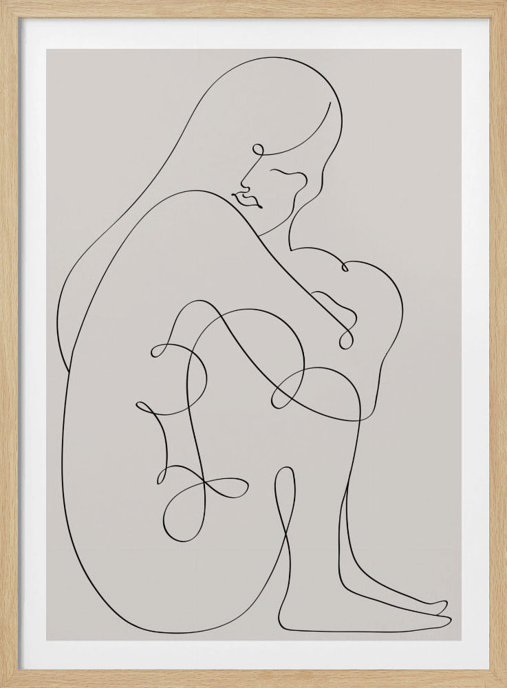 Frau Linien Schwarz | Poster