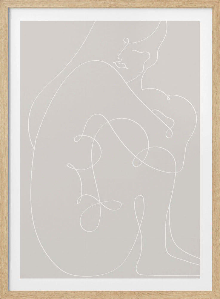 Frau Linien Weiß | Poster