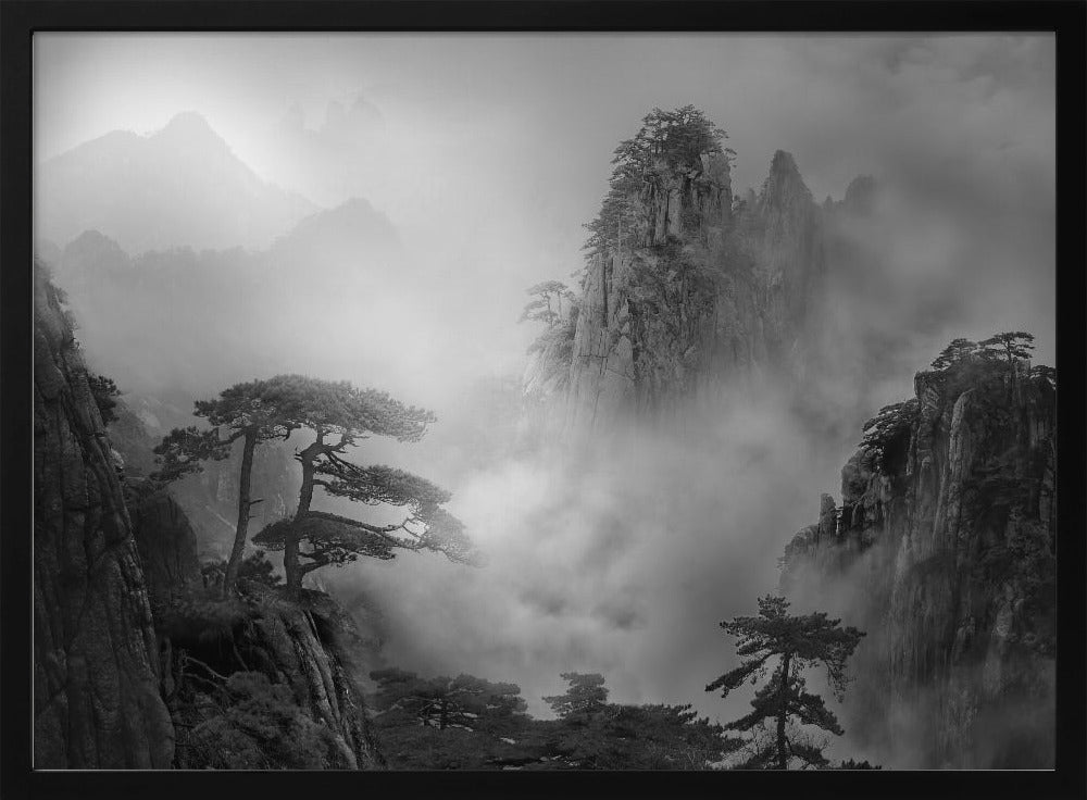 Huang Shan im Nebel | Poster