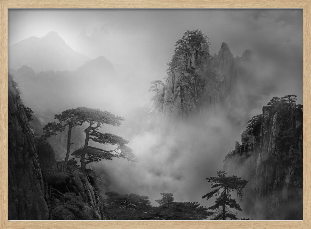 Huang Shan im Nebel | Poster