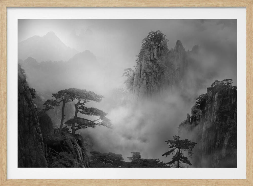 Huang Shan im Nebel | Poster