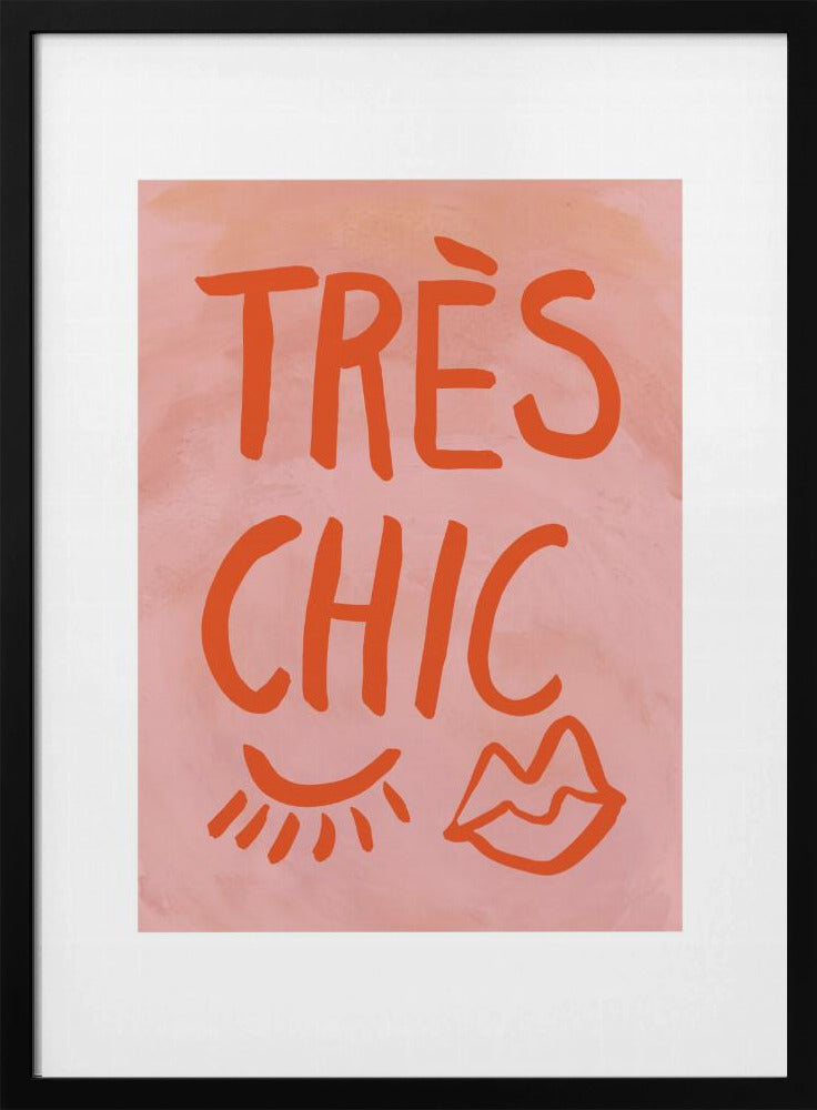 Très Chic rosa Rahmen | Poster