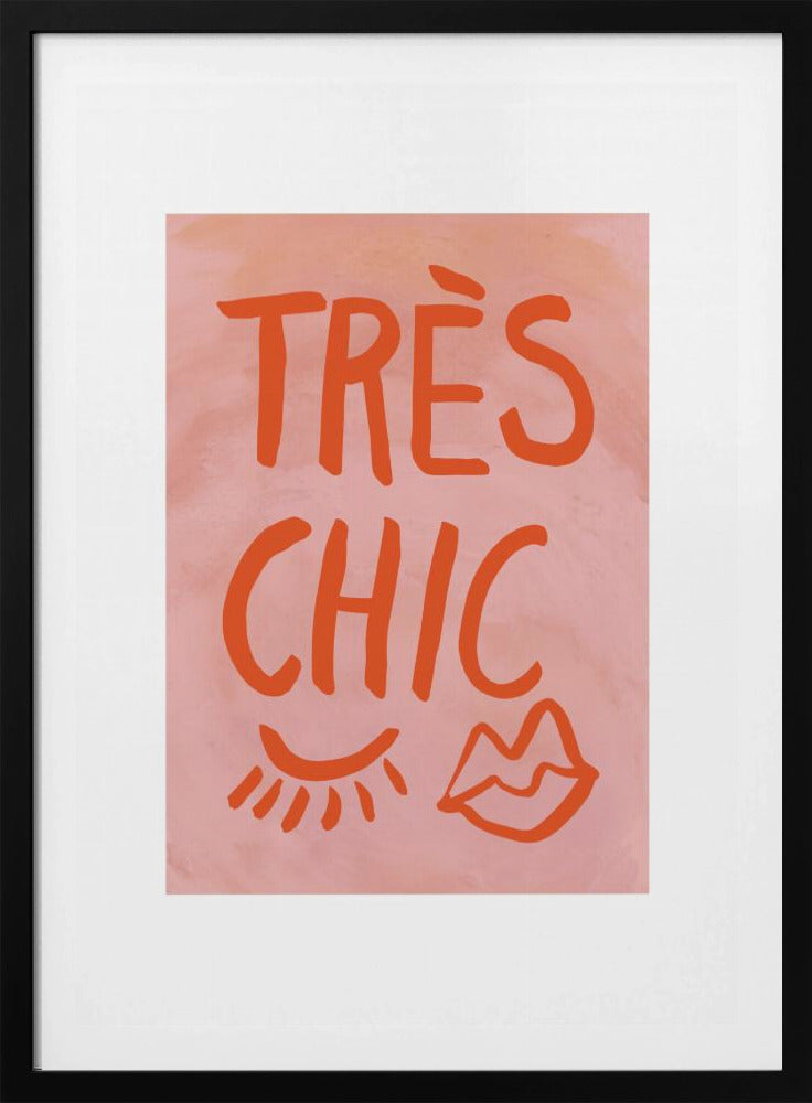 Très Chic rosa Rahmen | Poster