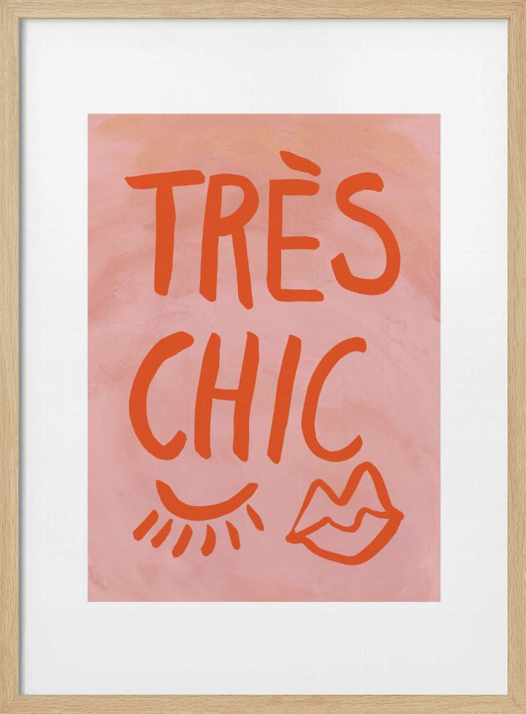 Très Chic rosa Rahmen | Poster