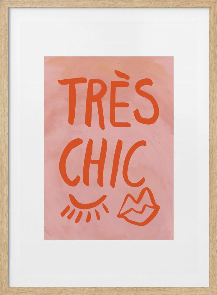 Très Chic rosa Rahmen | Poster