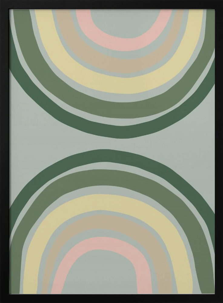Doppelter Regenbogen Grün | Poster