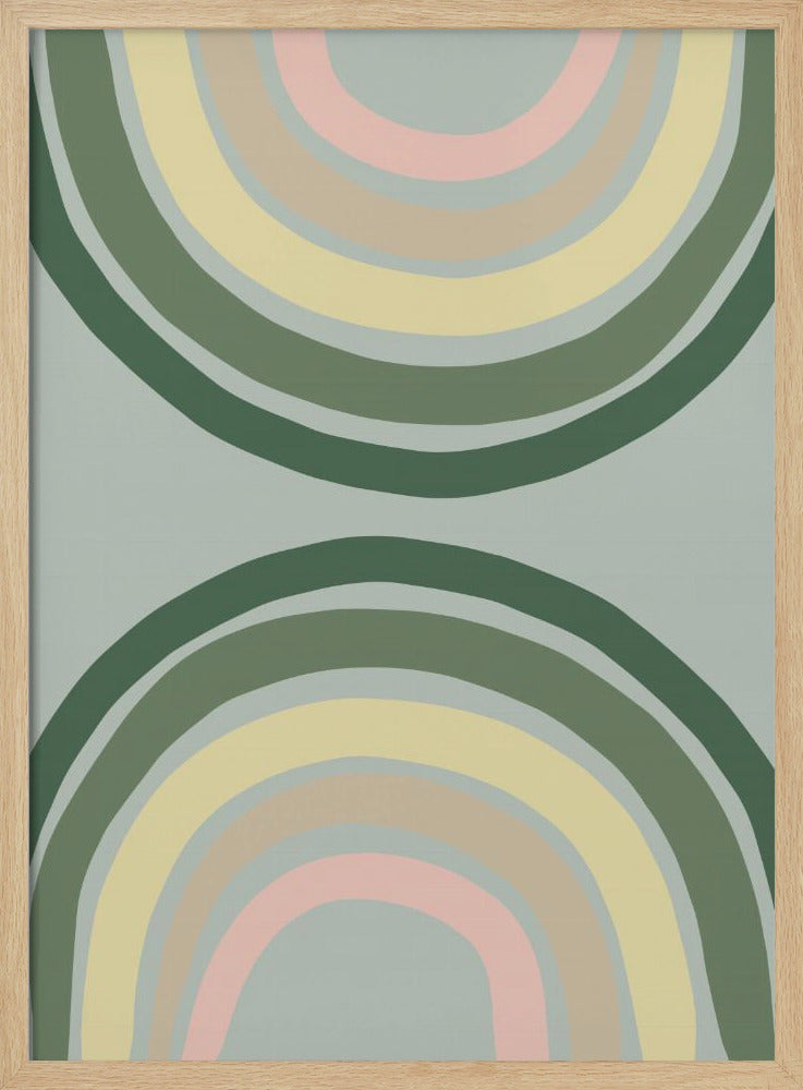 Doppelter Regenbogen Grün | Poster
