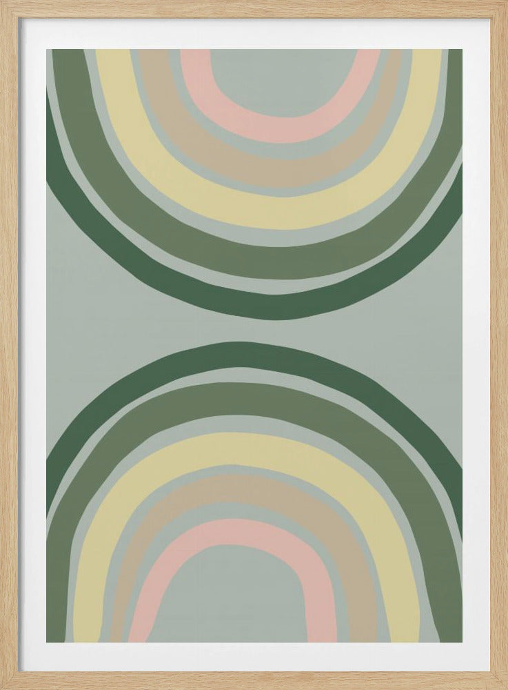 Doppelter Regenbogen Grün | Poster