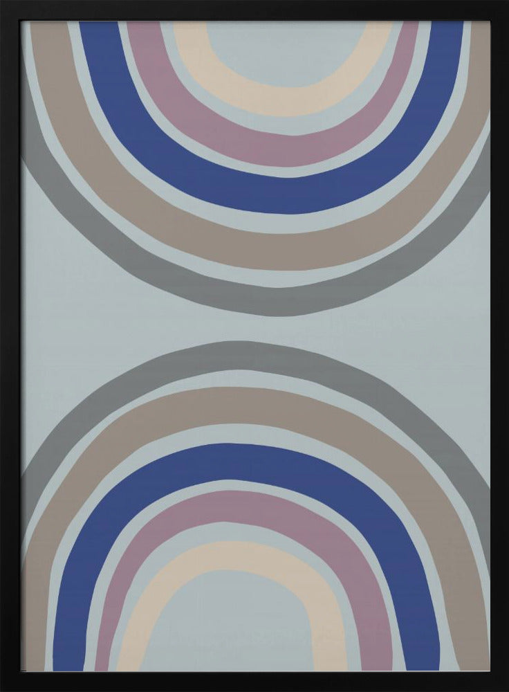 Doppelter Regenbogen Blau | Poster