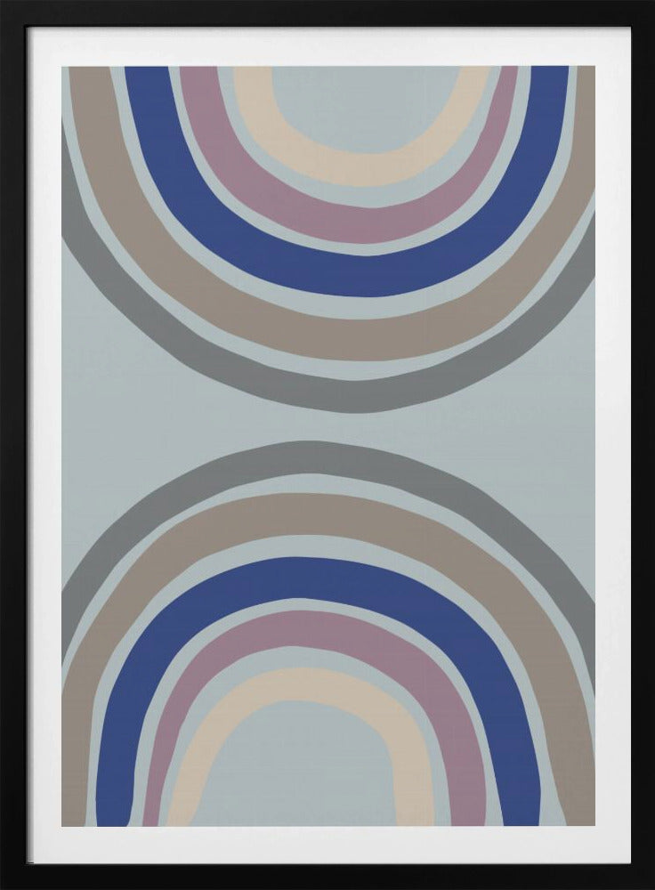 Doppelter Regenbogen Blau | Poster