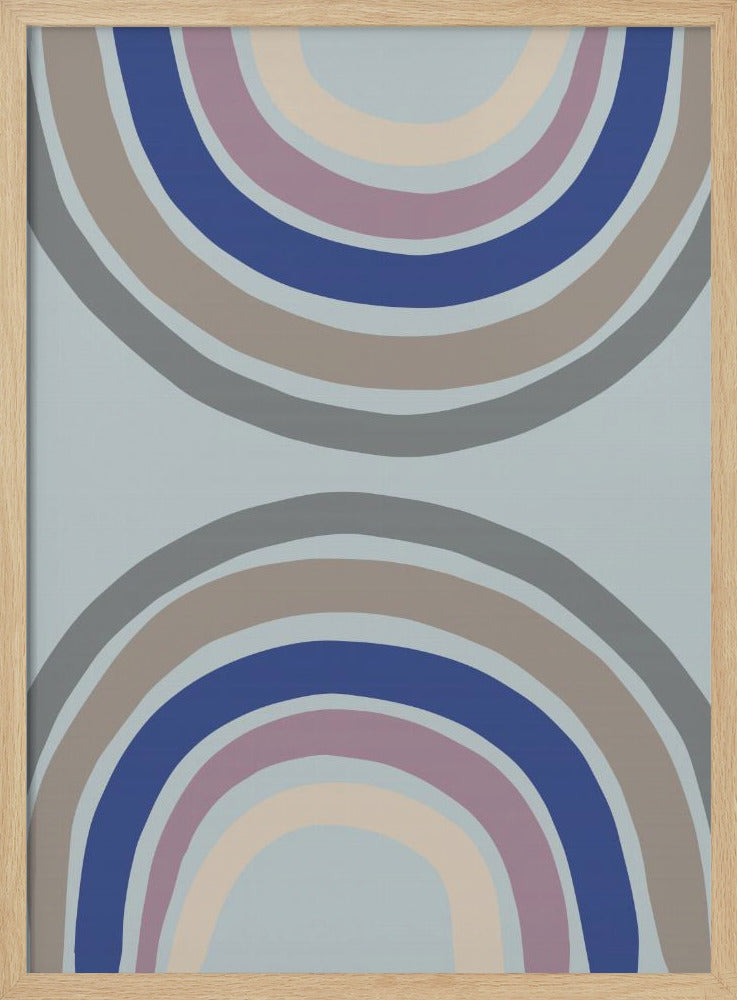 Doppelter Regenbogen Blau | Poster