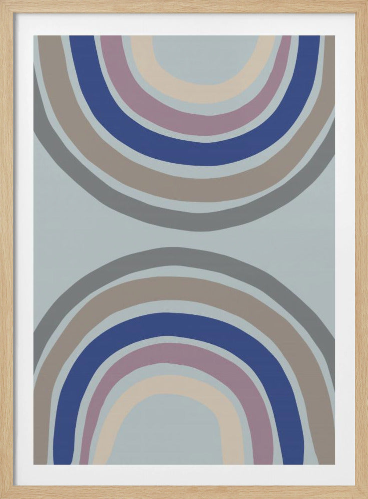 Doppelter Regenbogen Blau | Poster