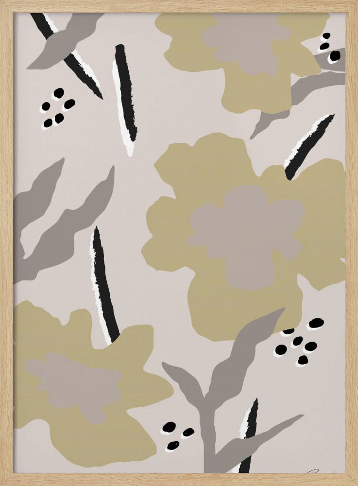 Beige Blumen | Poster