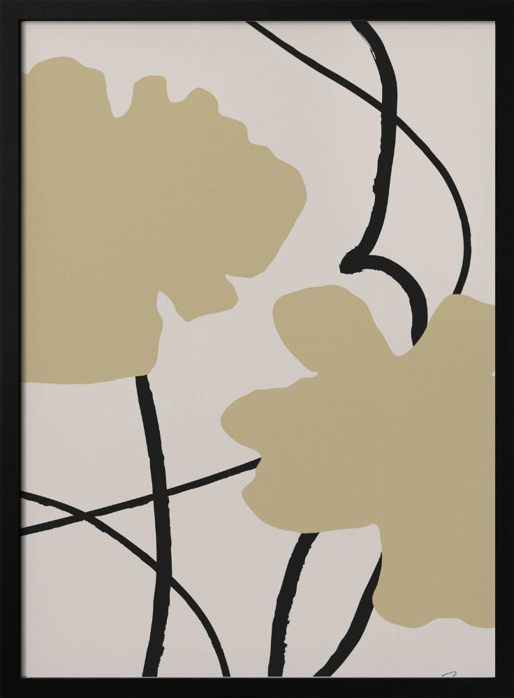 Beige Blumen 02 | Poster