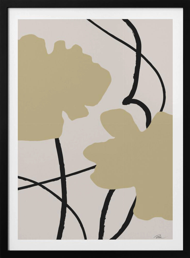 Beige Blumen 02 | Poster