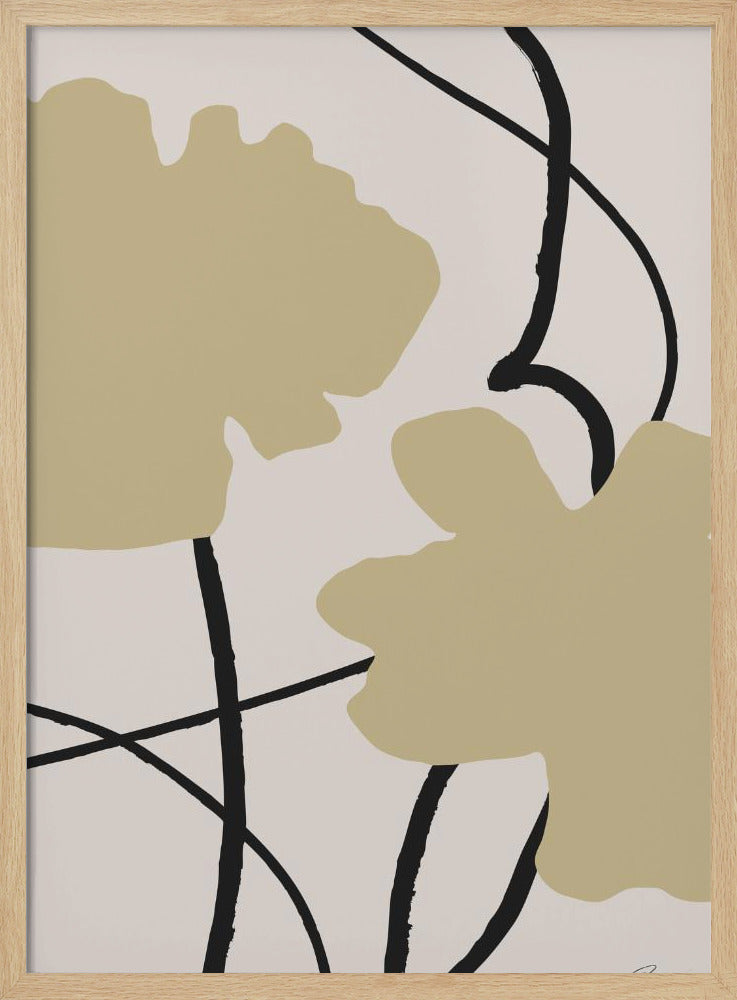 Beige Blumen 02 | Poster
