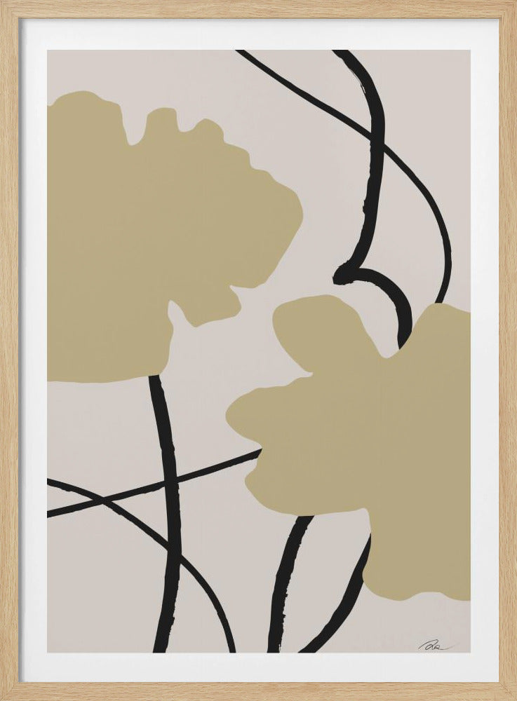 Beige Blumen 02 | Poster