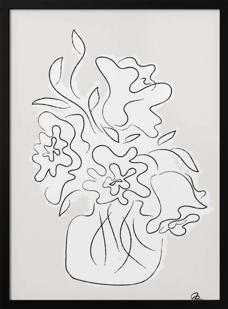 Blumenstrauß Grau | Poster