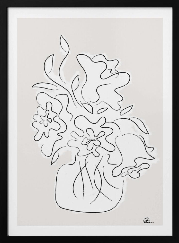 Blumenstrauß Grau | Poster