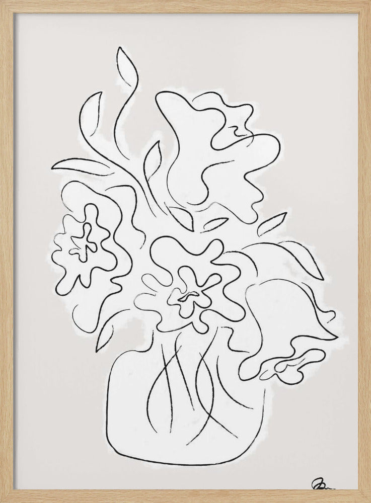 Blumenstrauß Grau | Poster