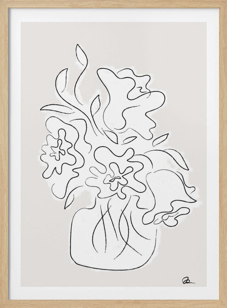 Blumenstrauß Grau | Poster