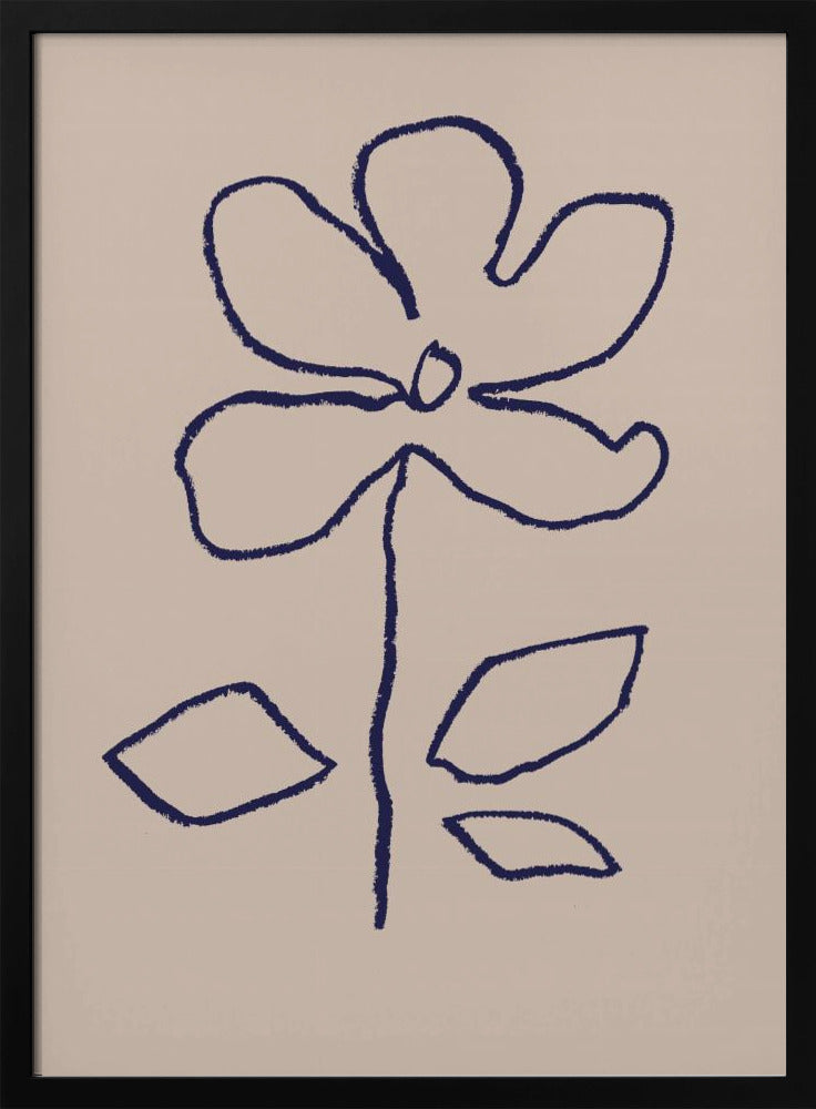 Ölpastellblume Blau | Poster