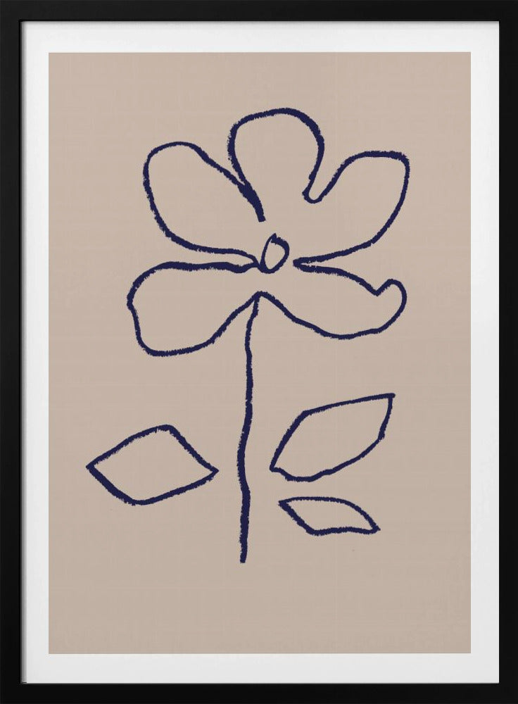 Ölpastellblume Blau | Poster