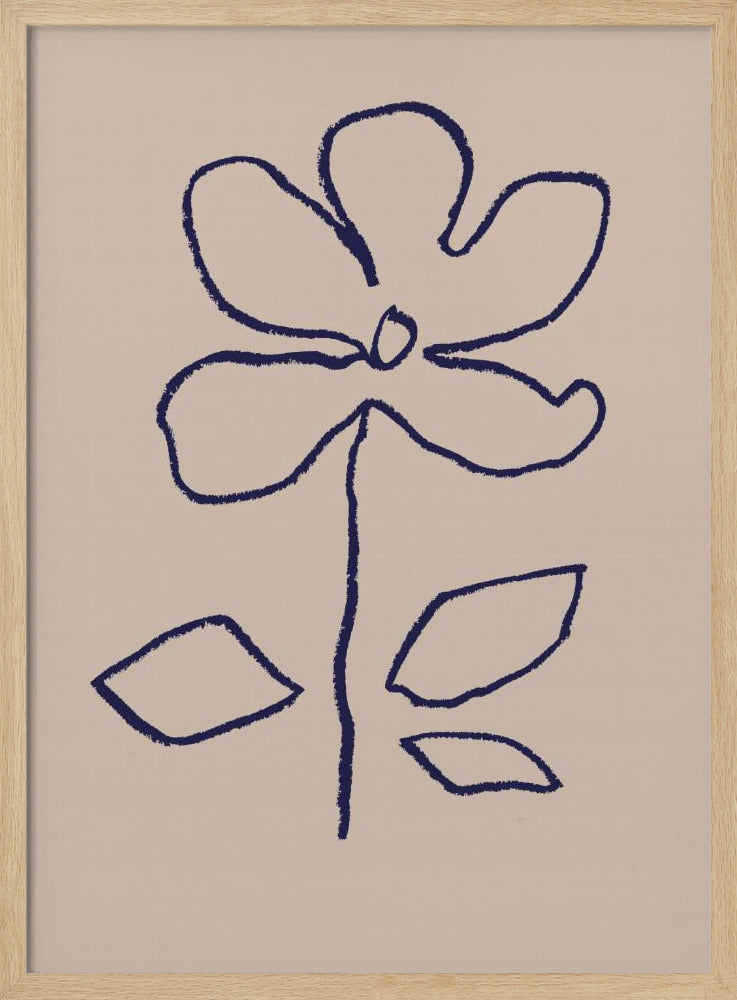 Ölpastellblume Blau | Poster