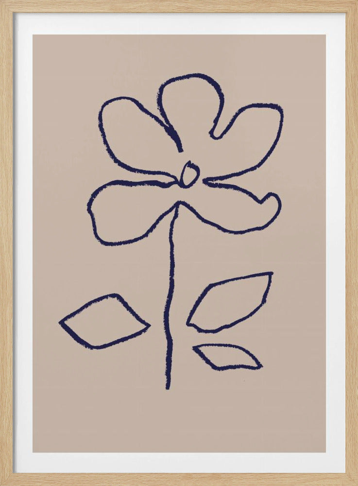 Ölpastellblume Blau | Poster