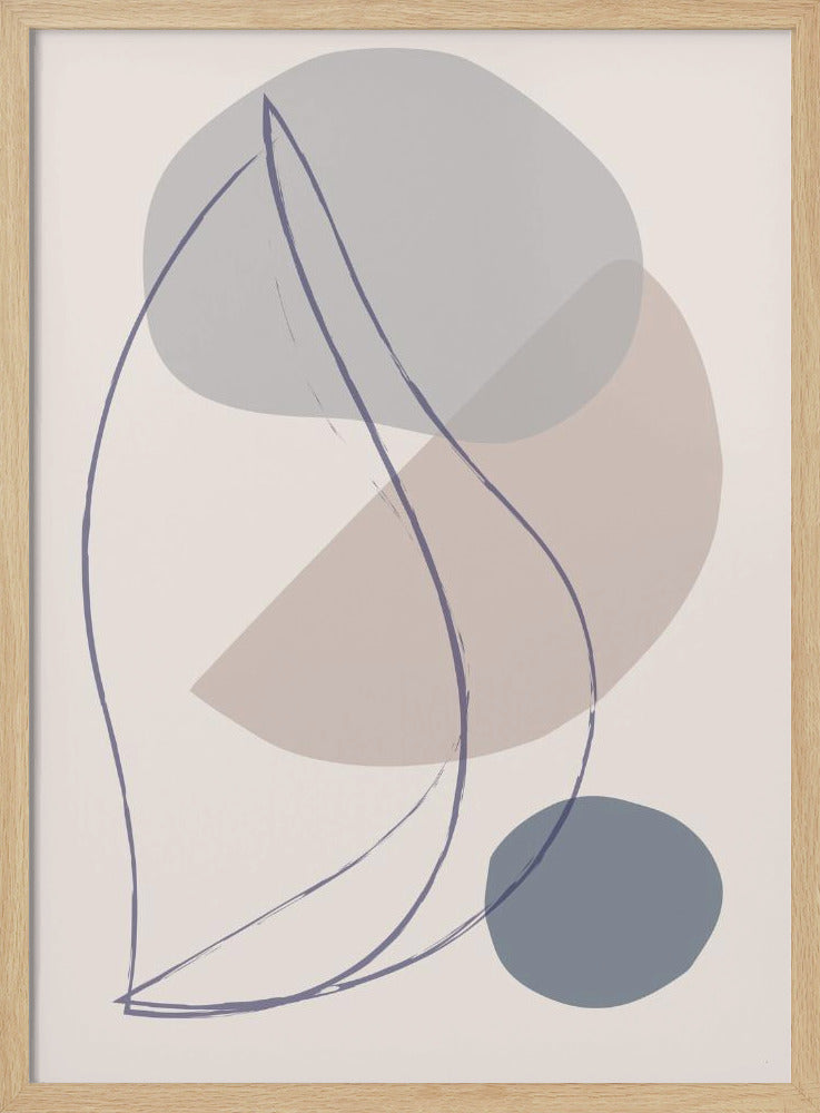 New Shapes Blau Nr. 1 | Poster