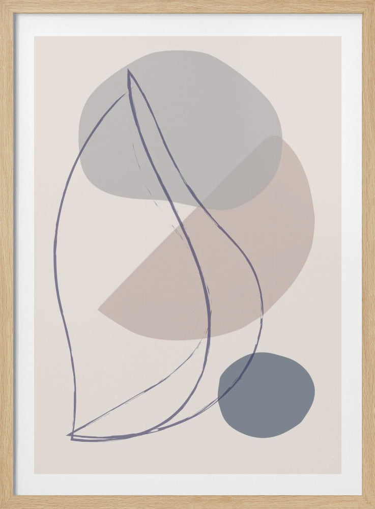 New Shapes Blau Nr. 1 | Poster