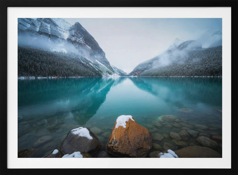 Nebliger Lake Louise | Poster